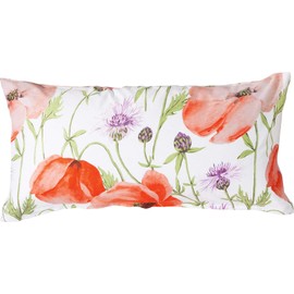 Erwin Müller Maco Satin Cushion Cover Orange / White Size 40 x 80 cm