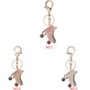 liuduo Roller Skates Shoe Keychain Crystal Bag Key Fob Titolare