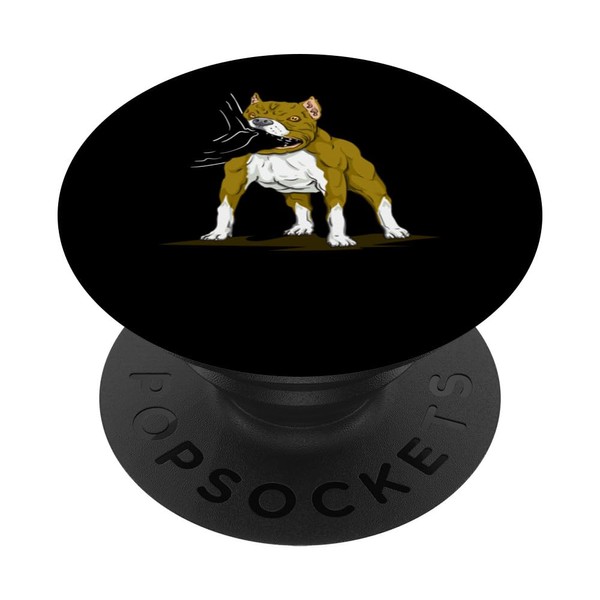 Funny Pitbull Biting Pitbulls and Dogs Lovers PopSockets Bed Sheet
