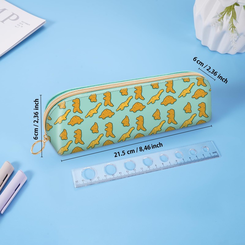 FINPAC PU Leather Pencil Case, Slim & Stylish Pen Bag