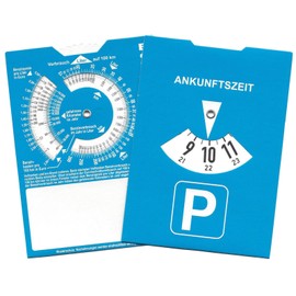 Unbekannt Europa Parking Disc with Petrol Calculator Back, Neutral Without Advertising