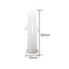 100 Pcs Wall Plugs, M10 x 50mm White Plastic Screw