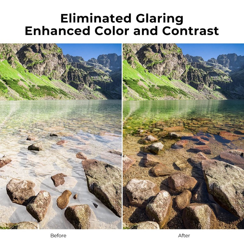 K&F Concept 82MM Polarising Filter Circular Polarizing CPL, Ultra Slim,