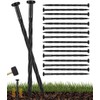 100pack 8-Inch Plastic Landscape Edging Spikes Landscape Anchoring Nail Spiral