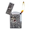 Cool Skull Lighter, Skeleton Lighter, Refillable Metal Lighter with Wheel