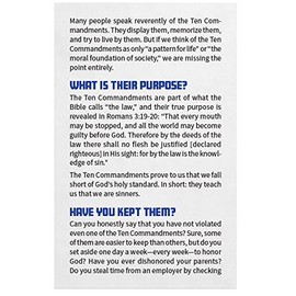 The Ten Commandments (Gospel Tract - Packet of 100 - KJV)
