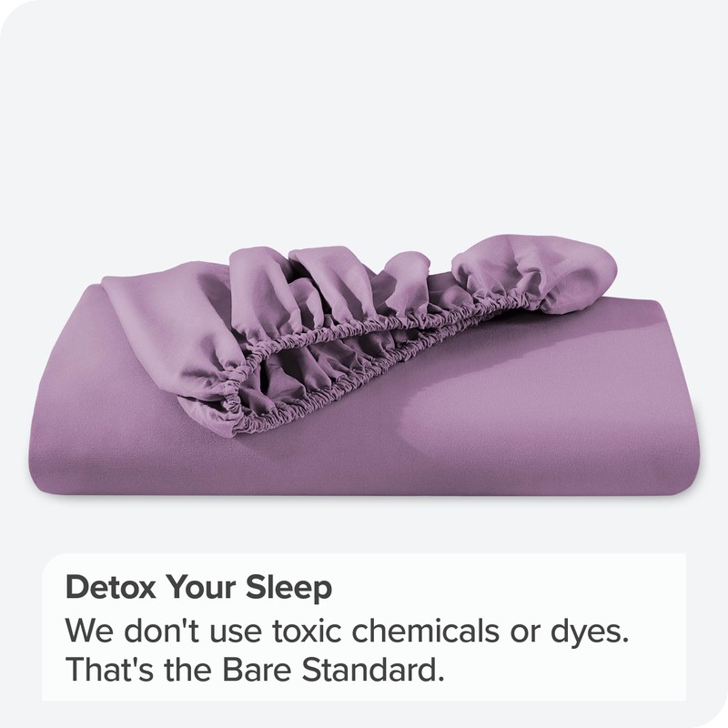 Bare Home Fitted Bottom Sheet Double - Premium 1800 Ultra-Soft