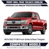 OUESAAS 9.5 Inch F150 Front Grille Rear Tailgate Overlay Emblem