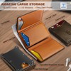 KEMISANT Men Wallet Slim Leather Wallet Card Holders for 15