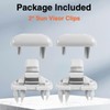 EVRBUL 2PCS Grey Inner Sun Visor Clips Holders Supports Brackets