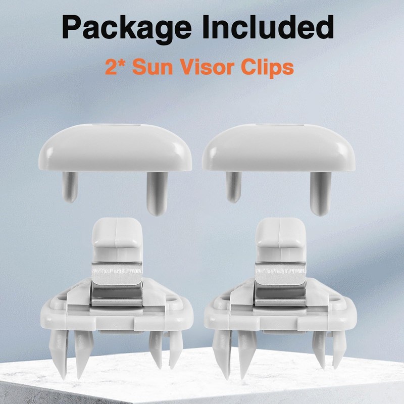 EVRBUL 2PCS Grey Inner Sun Visor Clips Holders Supports Brackets