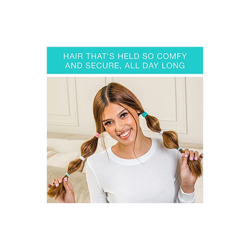 Scunci Effortless Beauty Large No-damage Multi-color Elastics