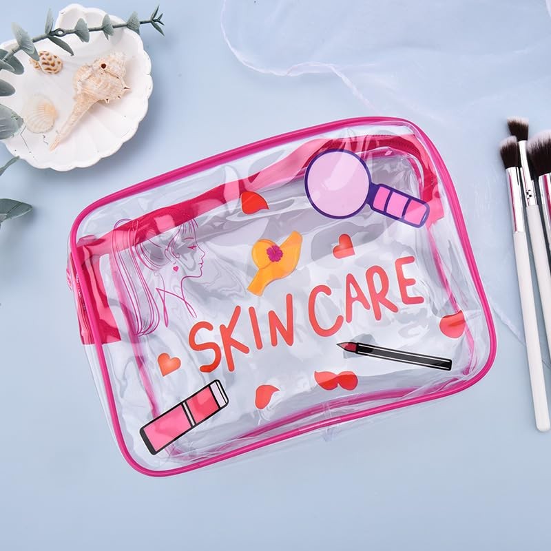 Clear Skincare Travel Pouch for Women Girl Transparent Makeup Bag