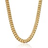 18K Gold PVD Plated Cuban Link Chain Neckalce for Women