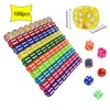 Pack of 100 Dice Games, Table Games, Transparent Dice Set,