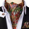Hi-Tie Ascot Lapel Pin Set Mens Cravat Ties for men