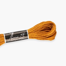 Premium Embroidery Thread Luca-S, 100% Giza Cotton, Oeko TEX Certified Stranded Cotton - 358 / DMC 976 / Anchor 1001