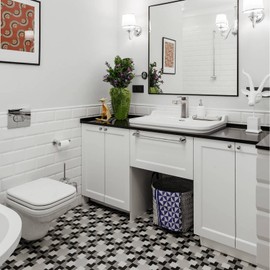 Lava Odoro Brushed Nickel Bathroom Faucet Single Hole, Brass Bathroom Sink Faucet Single Handle Vanity Faucet with Pop up Drain Assembly, Deck Plate Included, BF307-BN