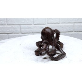 Ebros Gift Cast Iron Nautical Sea Octopus Kraken Decorative Paperweight Figurine 5.25"L