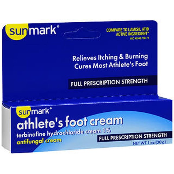 Sunmark Athletes Foot Cream Full Prescription Strength, 1 oz by Sunmark (Pack of 2)