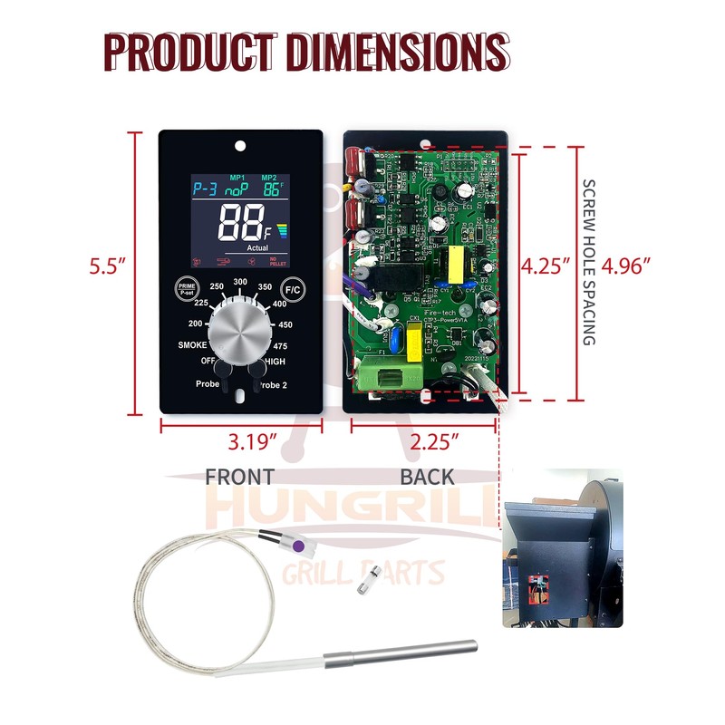 Versatile PID Enhanced Controller Kits Replacement for Pit Boss, Traeger,