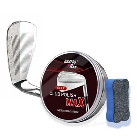 Golf Club Polish Kit & Golf Club Head and Groove Cleaner Kit - Removes Rust, Oxidation & Dirt - 3.53 oz Non-Abrasive Long Lasting Metal Polishing Paste for Aluminum, Chrome & Steel, with Sponge Pad