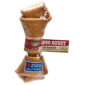 Castor & Pollux Good Buddy Made in USA Natural Chicken Flavor Rawhide Dog Bone Treats 4-5"