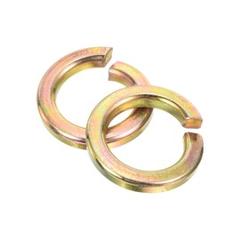 sourcing map 9/16" Split Lock Washer, 10Pcs Carbon Steel Spring Lock Washers Metal Split Ring Washer for Screw Bolts Machinery Zinc Plated