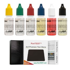 JSP/GTE Gold Silver Test Kit 10K 14K 18K 22K Platinum Jewelry 24K Scrap Bars Tester 999