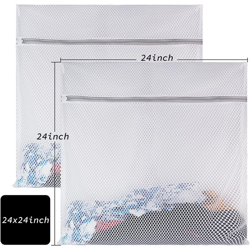 ACEmedia 2 Pack Mesh Laundry Bag-2 Oversize Delicates Laundry Bag-Extra