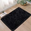 Small Fluffy Rugs for Bedroom 2x3 Black Shaggy Area Rug