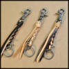White Fang AZ142 Key Chain, Tassel, Braided Keyring, Leather, Stylish,