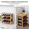 VASMIA Wine Rack Free Standing Floor, 6-Tier Display Wine Storage