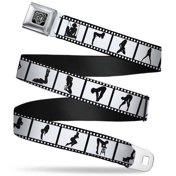 Buckle-Down Seatbelt Belt - Girls Posing Film Strip White/Black -