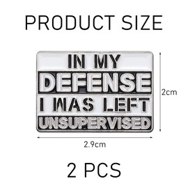 CVDYWDJIE Pack of 2 Creative and Interesting Brooches, Metal Brooches, Letter Brooches, Decorative Brooches, Funny Brooches