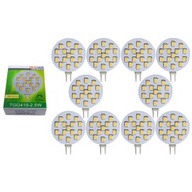 10 x 2.5 watts LED bulb warmwhite G4 12V AC/DC TGG415-2.5W