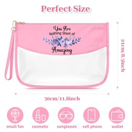 Sfodiary Inspirational Makeup Bag Gifts for Women Motivational Birthday Graduation for Daughter Sister Encouragement Christmas Friendship Gifts for Friends Mom Cosmetic Bag Travel Pouch