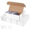 suituts 6 Pack Trading Card Storage Box White Cardboard Storage
