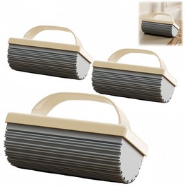 baseboard cleaner sponges for cleaning, scrub daddy sponges with deep grooves for strong adhesion, enhanced water absorption, and superior stain removal, damp duster dusting sponge (3PCS*creamy white)