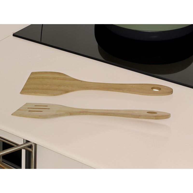 hausleben Spatula Set | 30 cm | Natural | Bamboo