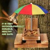Gnodary Squirrel Feeder with Umbrella, Squirrel Feeders for Outside, Squirrel