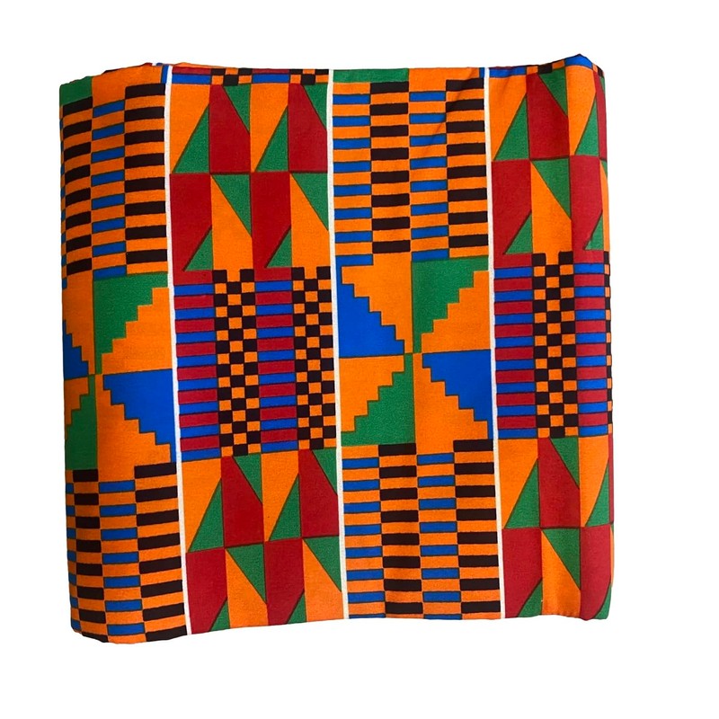 African Kente wax print fabric 6 yards