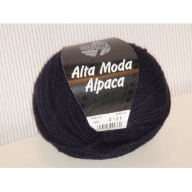 LANA GROSSA Alta Moda Alpaca Chain Yarn Made of Alpaca (Baby), Hand Knitting Yarn Made of 90% Alpaca (Baby), 5% Virgin Wool (Merino) and 5% Polyamide, 50 g Wool for Knitting and Crocheting, 140 m Yarn