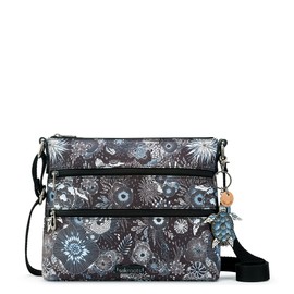 Sakroots Women's Shoulder Bag Basic Crossbody Bag in Eco-Twill, Multifunctional Purse with Adjustable Strap & Zip Pockets, Sustainable & Durable Design, Midnight Seascape