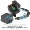 Pre-Wired Fuse Relay Box, 2 4-Pin 80A Relay Slots and