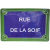 Blechschild "Rue de la Soif" – Ambiente Paris Vintage –