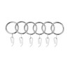 24 Set Metal Curtain Rings Drapery Curtain Hanging Rings with
