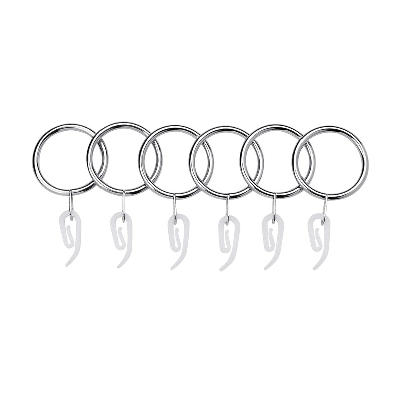 24 Set Metal Curtain Rings Drapery Curtain Hanging Rings with