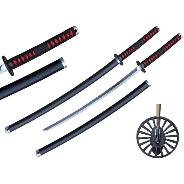 41" Demon Sword Fantasy Metal Samurai Sword Katana New Cosplay Anime Blade Replica for Costume (Tanjiro)