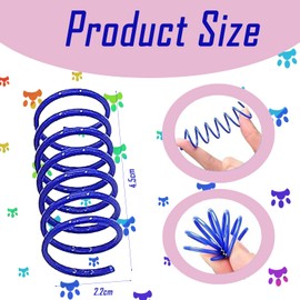 Pack of 40 Spring Toy, Cat Toy Set, Spiral, Cat Kitten Spirals, Colourful Cat Plastic Toys, Feathers, Colourful Plastic Novelty Pets, for Cats, Kittens, Colourful House Cats, Interactive